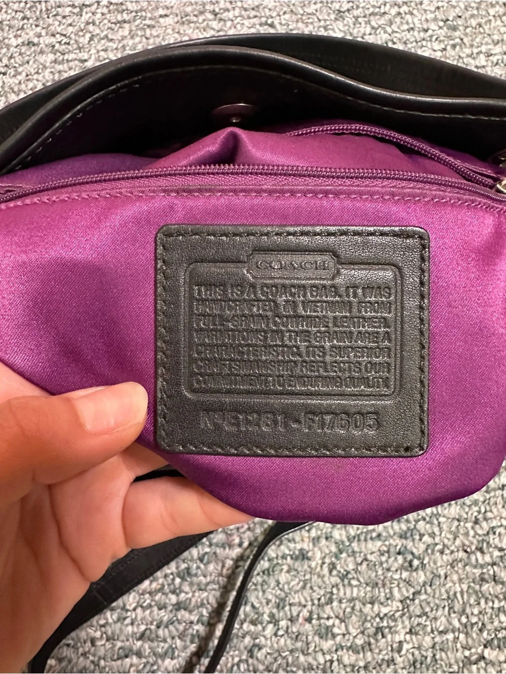 EUC Coach Y2K Ashley Hippie Bag F17605 Black Leather Pleated Shoulder Bag - Picture 11 of 14